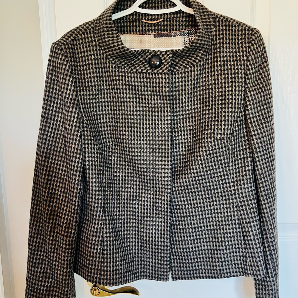 Daniel Hechter Black and White Houndstooth Blazer